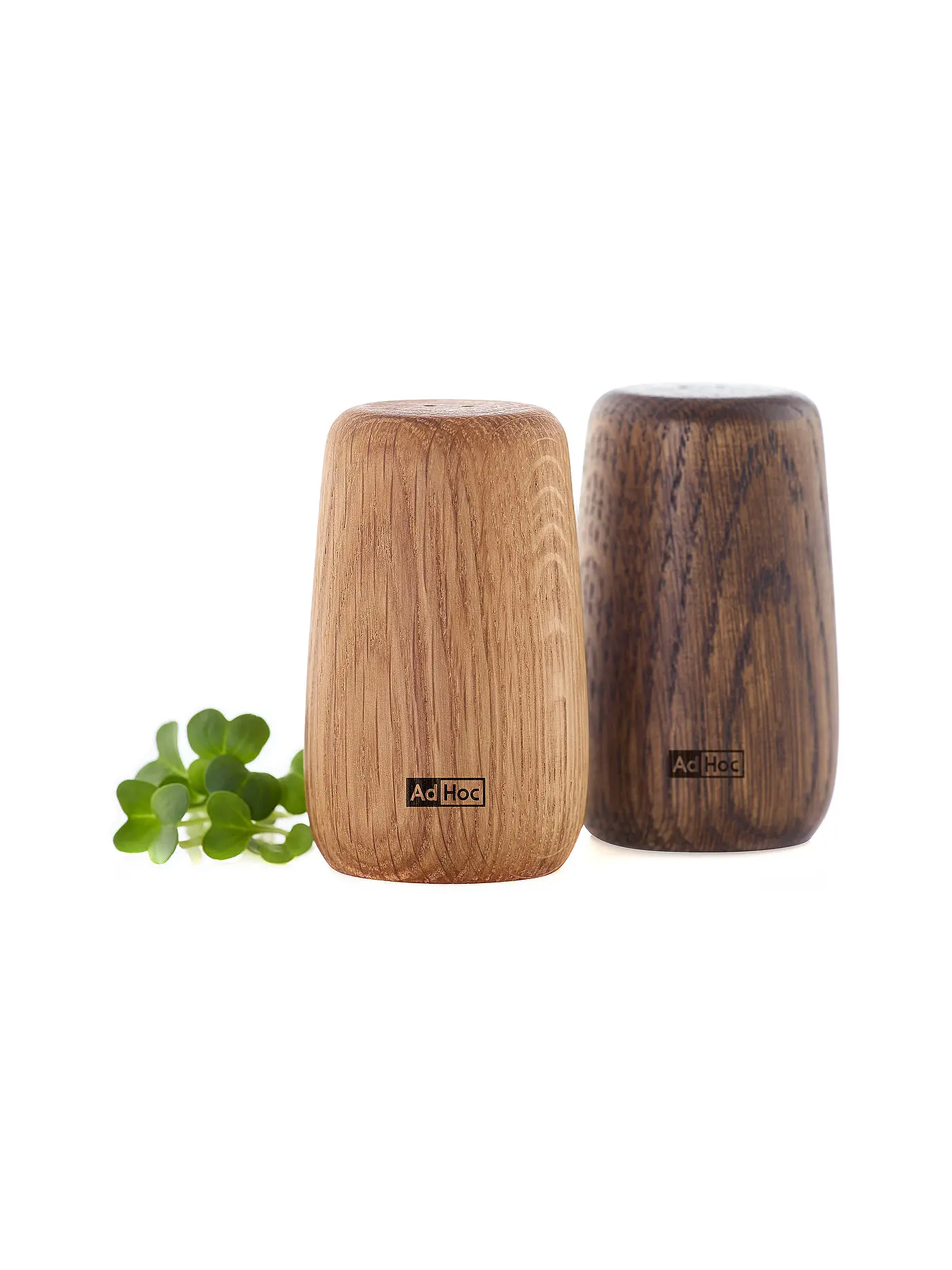 AD HOC | Salz- und Pfefferstreuer Set YOKO 7,5cm Eiche Dunkel und Hell | 